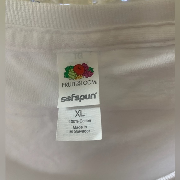 Fruit of the Loom Unisex White Tee w/Graffitti Design Twins Baseball; Size XL - Picture 4 of 7